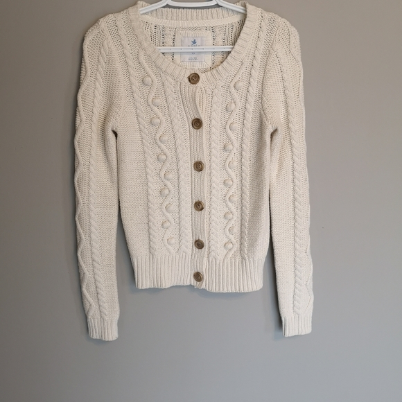 Aerie Y2K Textured Chunky Cable Knit Cardigan with Bobbles and Button Fr… - Picture 12 of 12